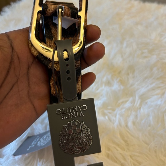 Vince Camuto Leopard Print Belt with Gold Buckle - Picture 15 of 15
